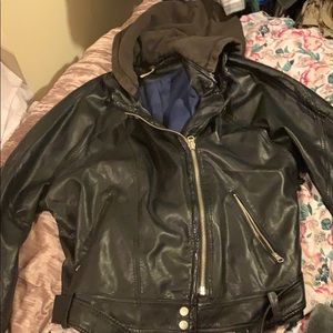 Free People vegan leather jacket